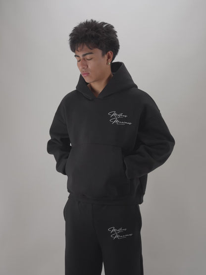 BLACK BUBBLE HOODIE